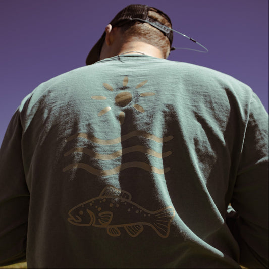 Sun Water Fish Heavyweight Long-Sleeve Shirt